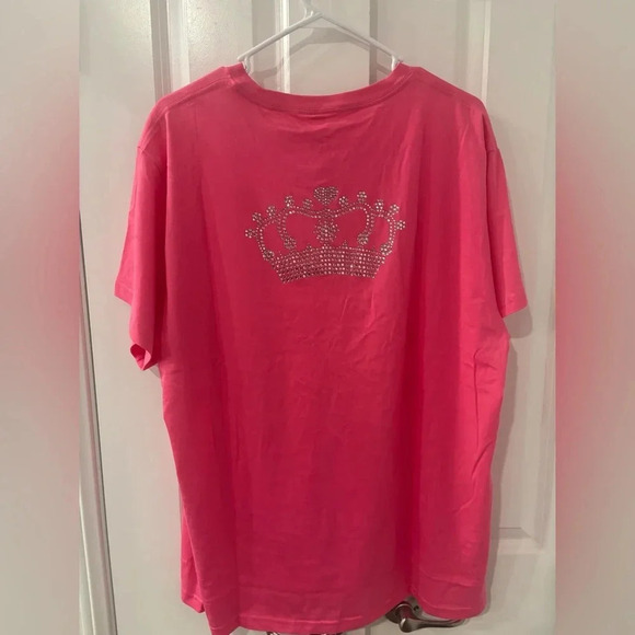Victoria Secret PINK CAMPUS BLING COTTON TEE XL NWT - Picture 4 of 9